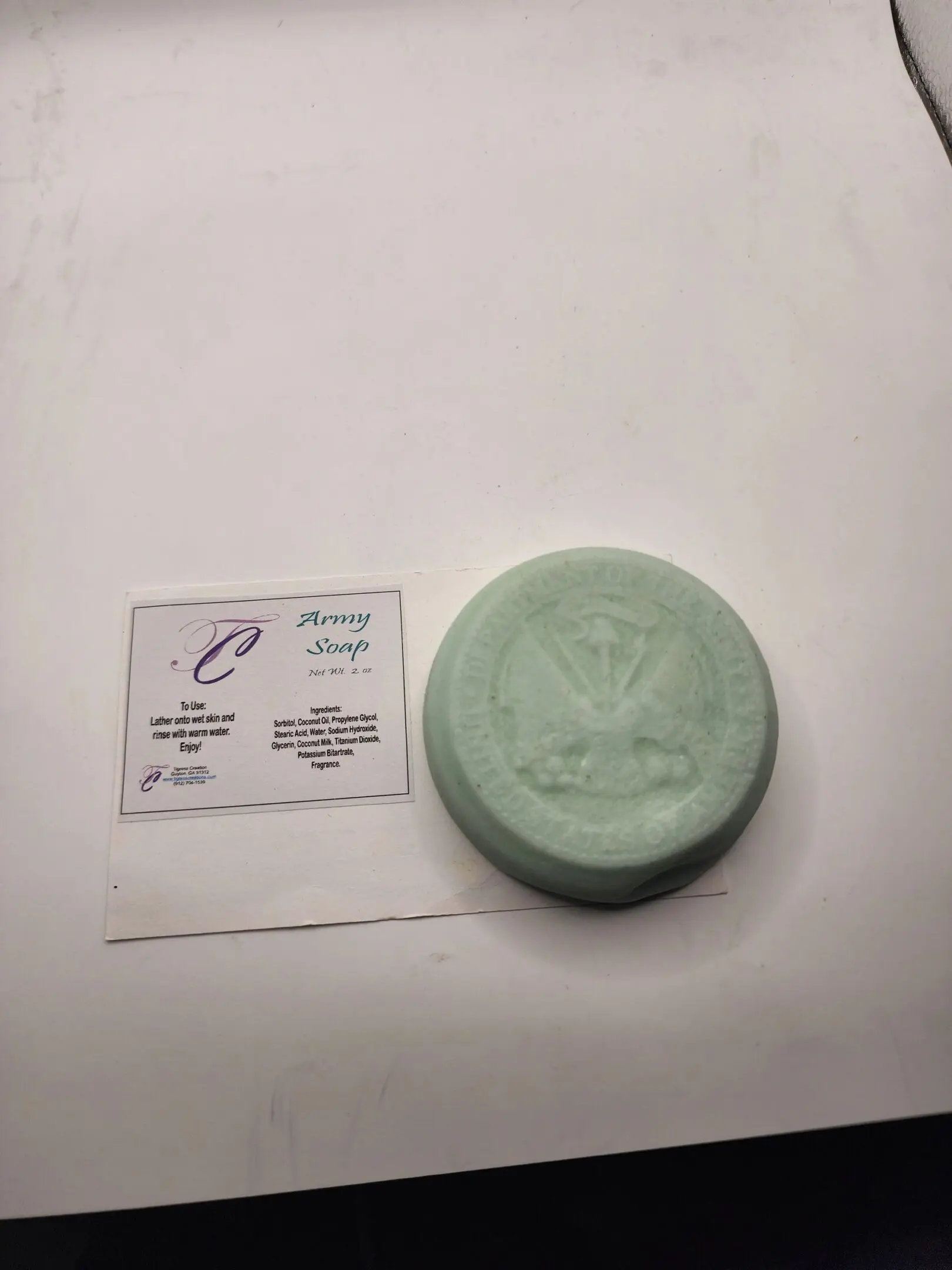A soap that is sitting on top of a counter.