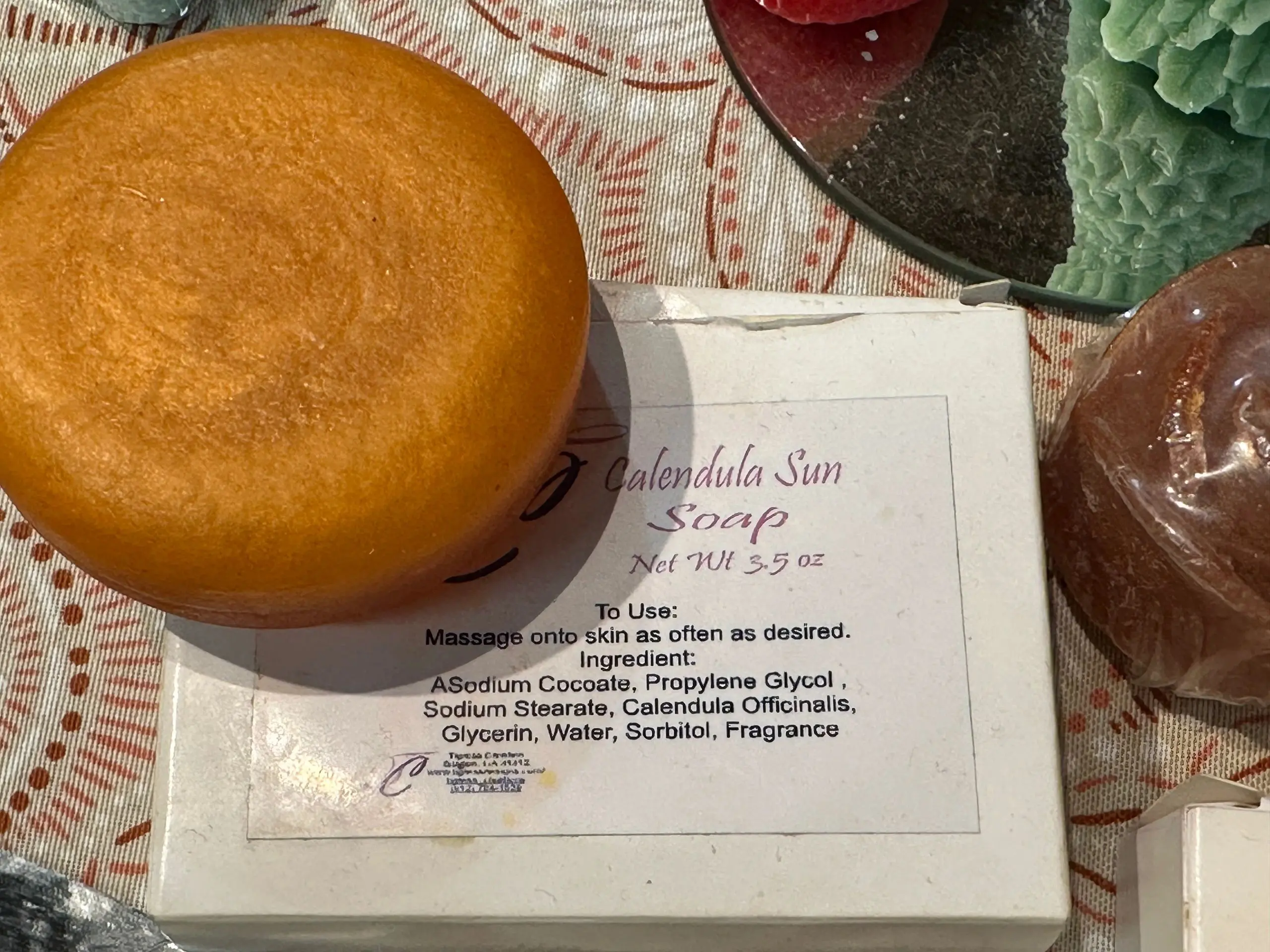 A close up of a box with some food on it